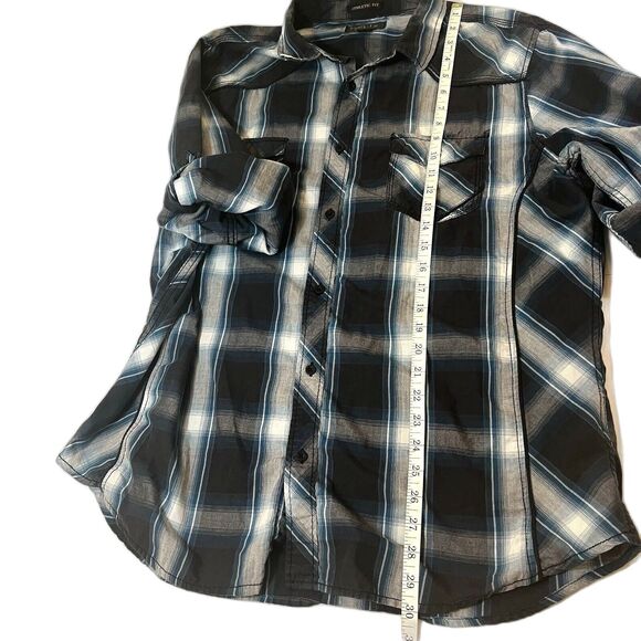 Helix Western Plaid Shirt XXL Athletic Fit Button-Down | Fall Layering Must-Have - Picture 6 of 11